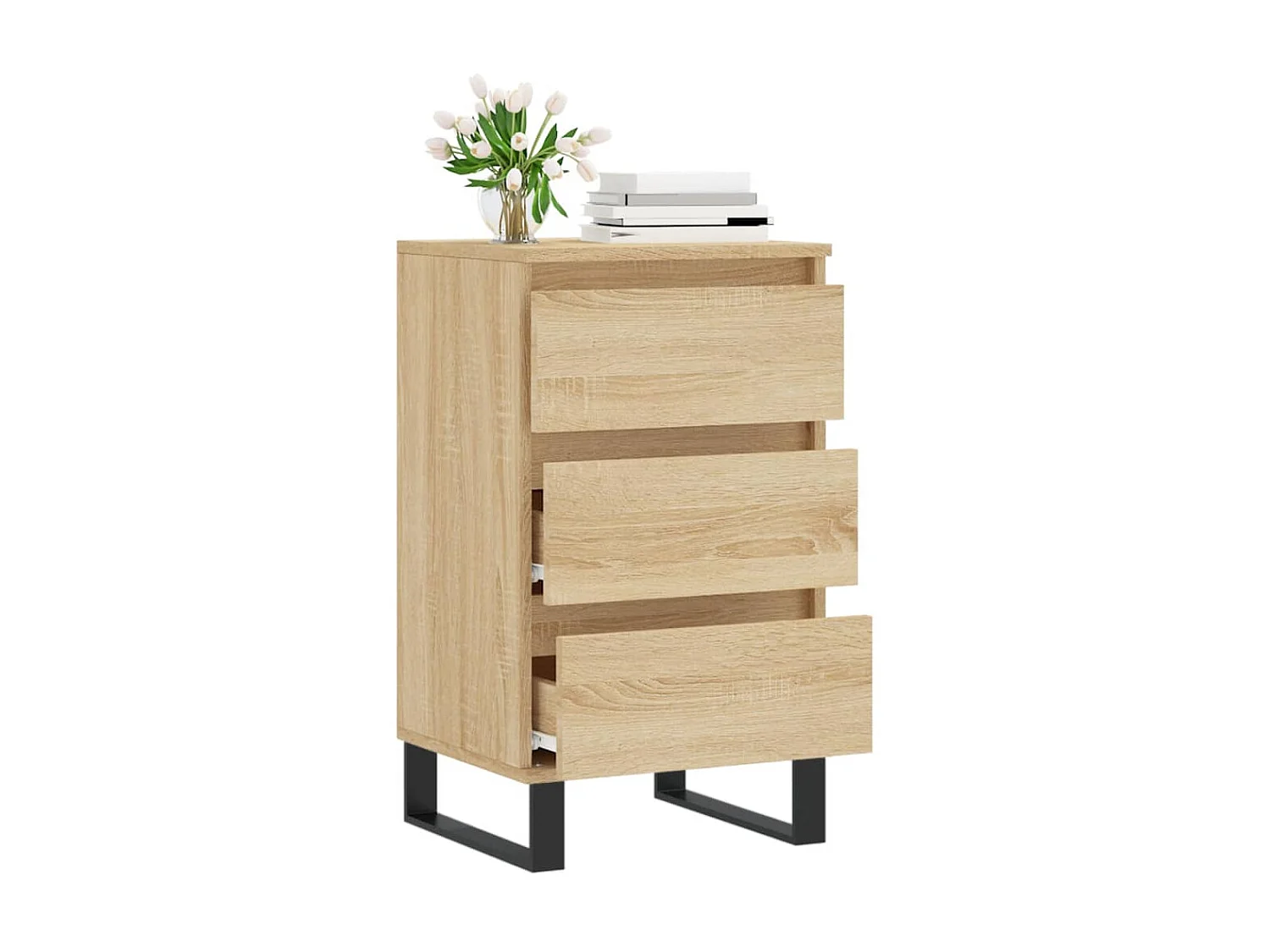 Buffet chêne sonoma 40x35x70 cm bois d'ingénierie QWE77272