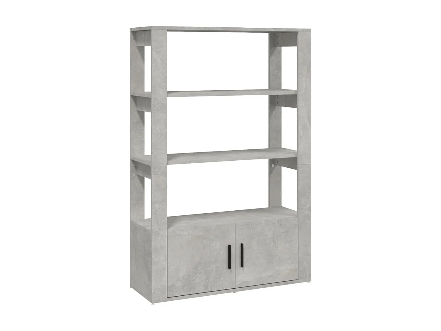 Buffet Gris béton 80x30x119,5 cm Bois d'ingénierie EGER66136