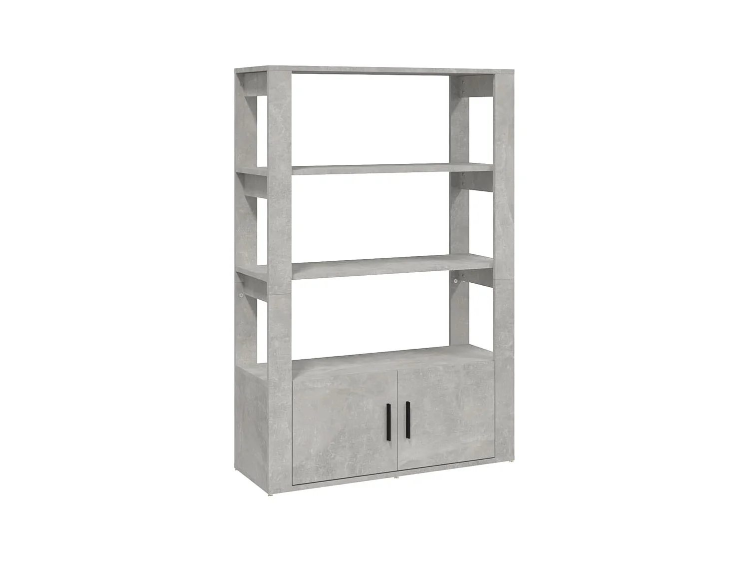 Aparador de madera contrachapada gris hormigón 80x30x119,5 cm ES16661