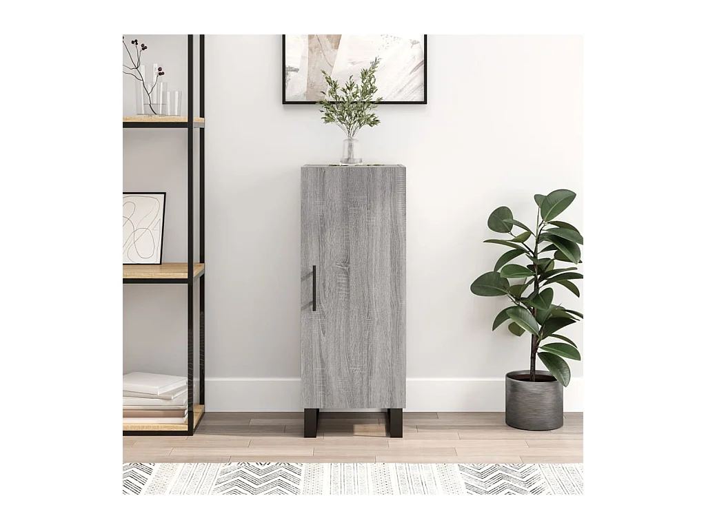 Buffet Sonoma gris 34,5x34x90 cm Bois d'ingénierie QWE52036