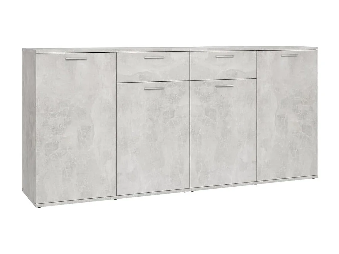 Buffet Gris béton 160x36x75 cm Aggloméré EGER23202
