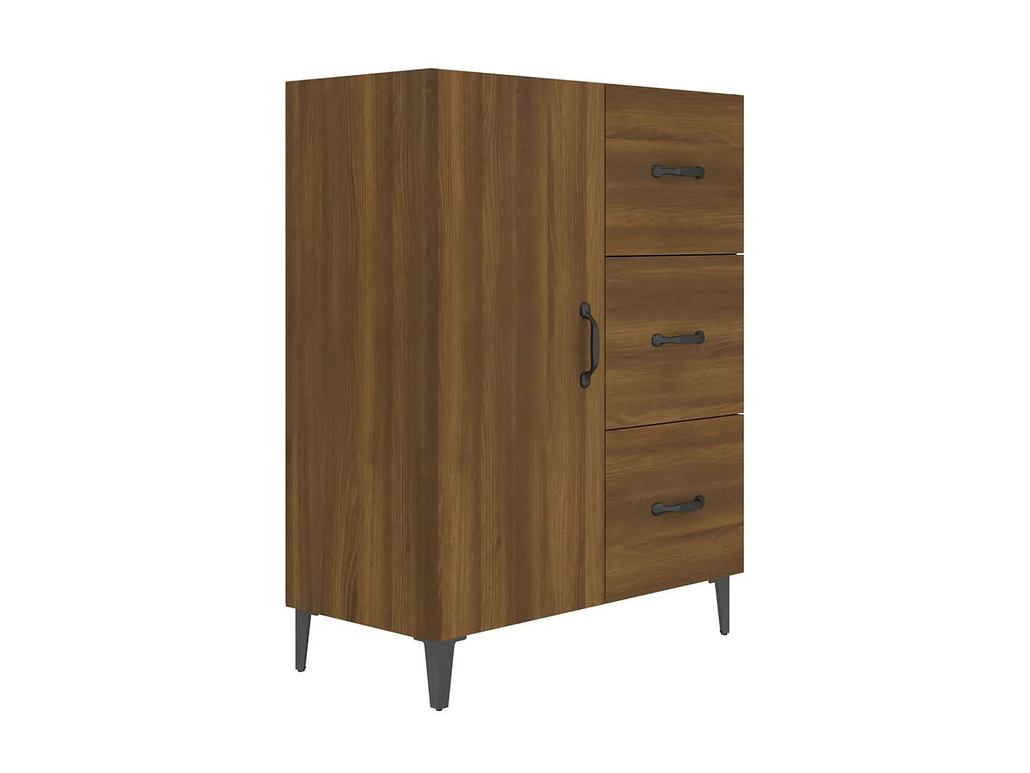 Buffet chêne marron 69,5x34x90 cm bois d'ingénierie EGER39853
