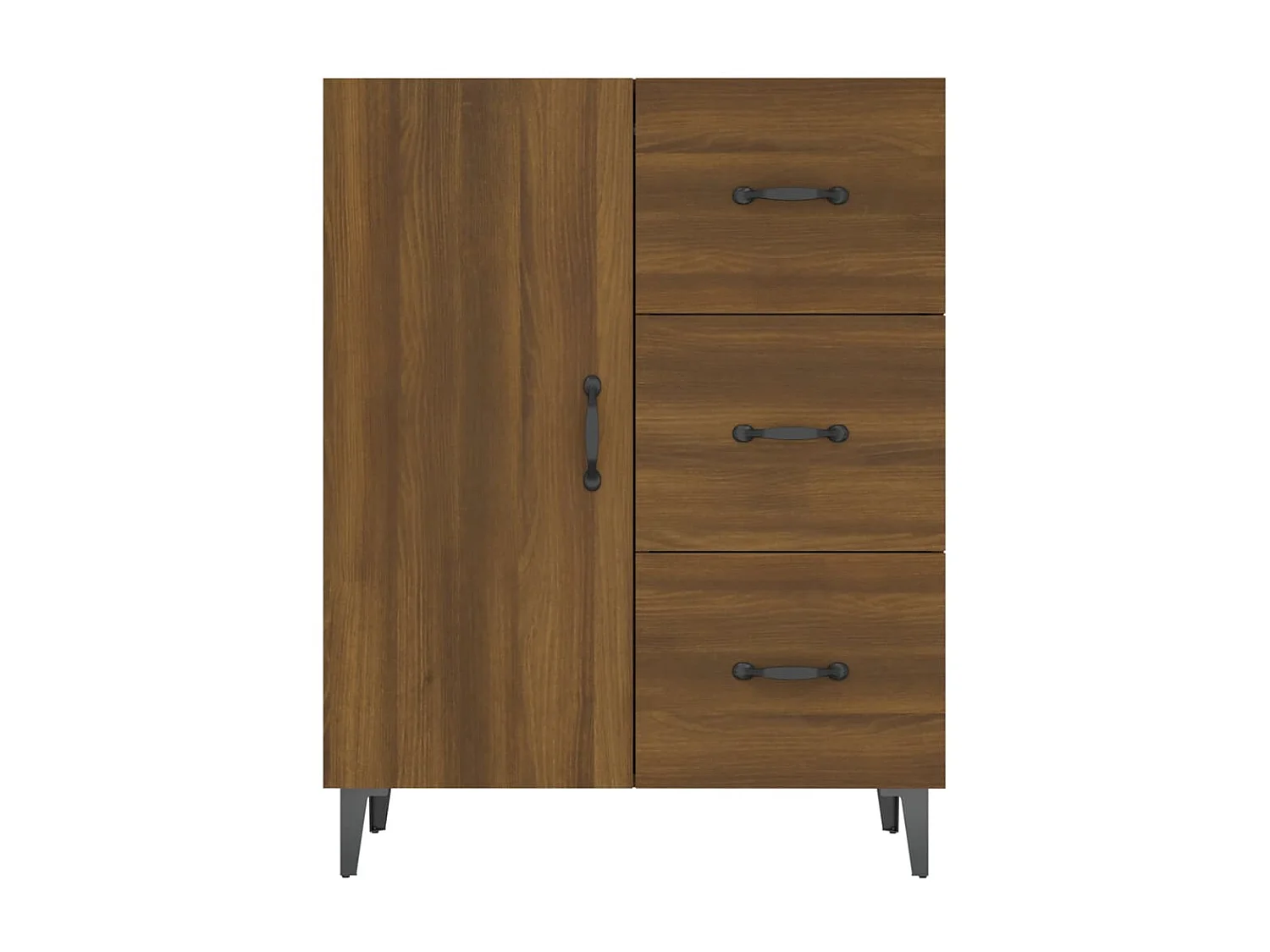 Buffet chêne marron 69,5x34x90 cm bois d'ingénierie EGER39853