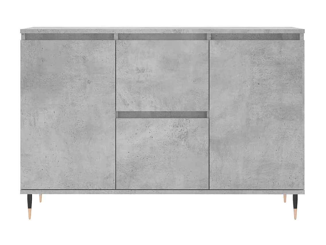 Aparador de madera de ingeniería gris hormigón 104x35x70 cm ES55227