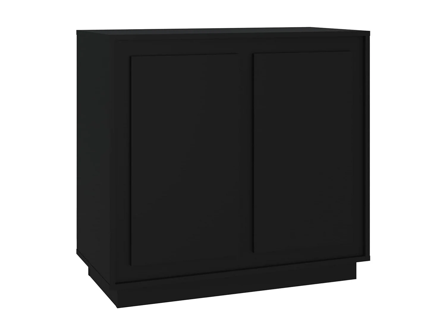 Aparador de madera contrachapada negro 80x34x75 cm ES11304