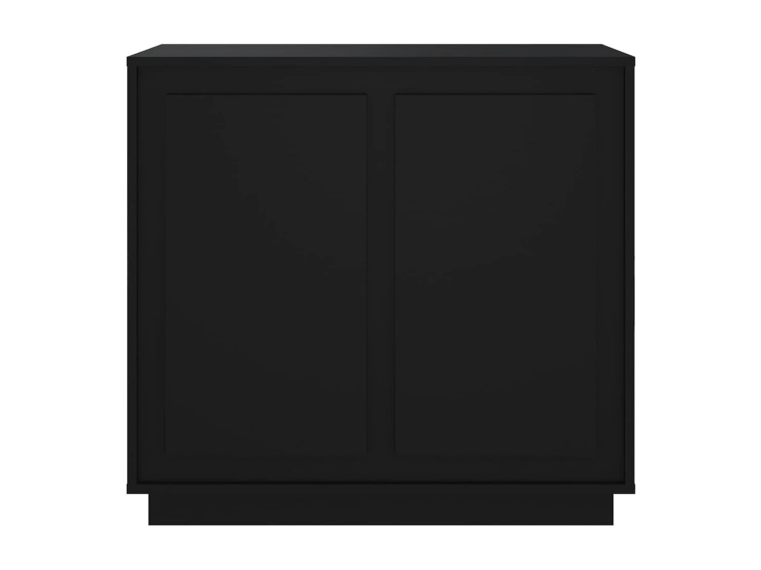 Aparador de madera contrachapada negro 80x34x75 cm ES11304