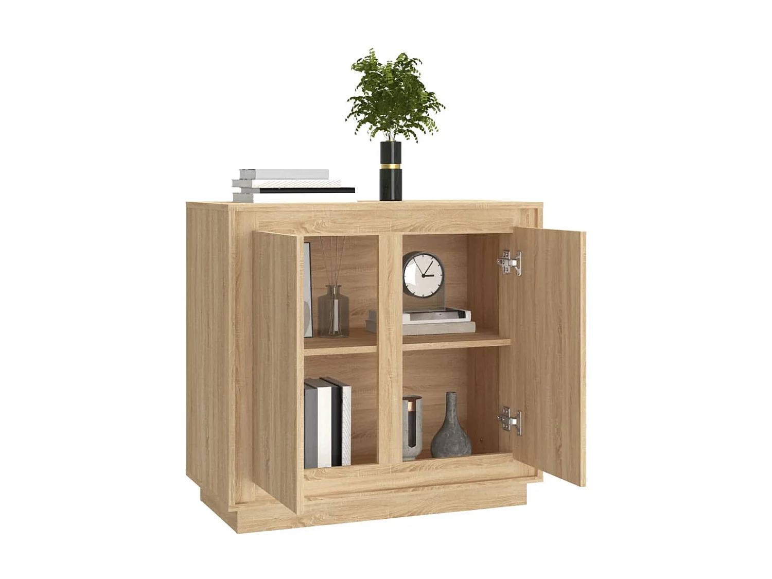 Buffet chêne sonoma 80x34x75 cm bois d'ingénierie EGER23905