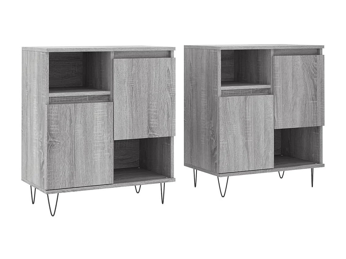 Aparadores 2 pcs derivados de madeira cinzento sonoma PT328323