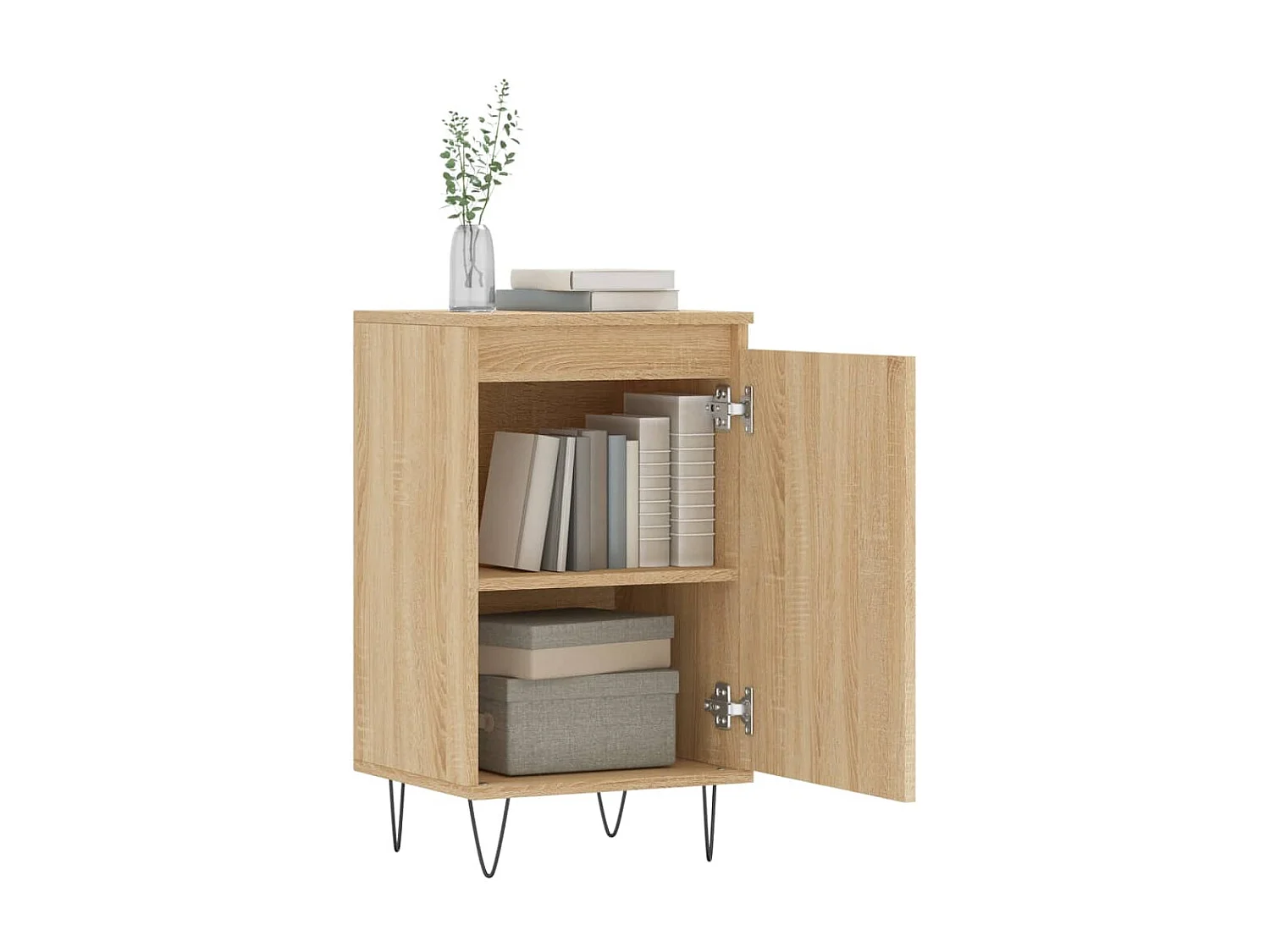 Aparador madera de ingeniería roble Sonoma 40x35x70 cm ES73865