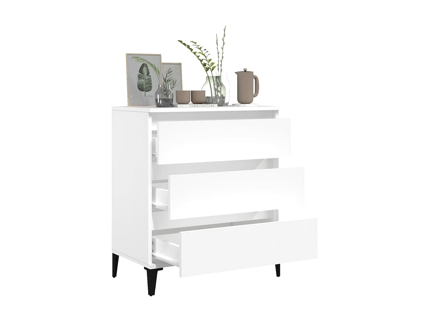 Buffet Blanc 60x35x70 cm Bois d'ingénierie EGER61120