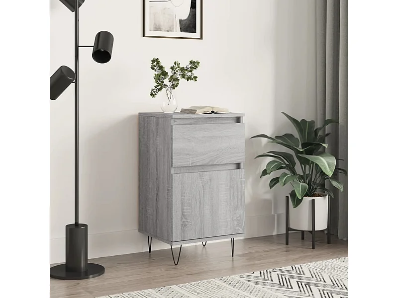 Buffet sonoma gris 40x35x70 cm bois d'ingénierie QWE71402