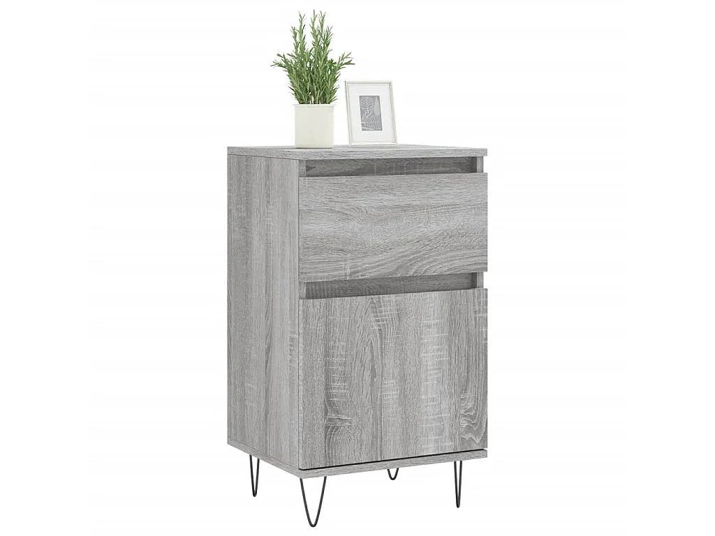 Buffet sonoma gris 40x35x70 cm bois d'ingénierie QWE71402