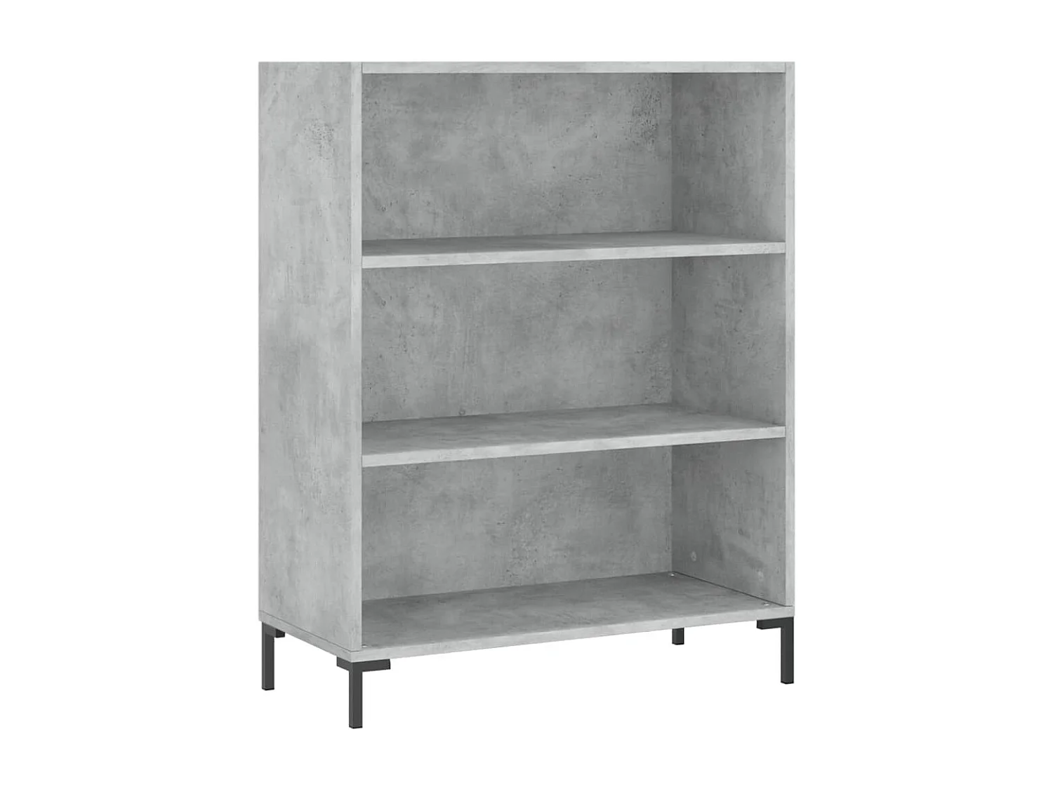 Buffet haut gris béton 69,5x32,5x180 cm bois d'ingénierie QWE64661