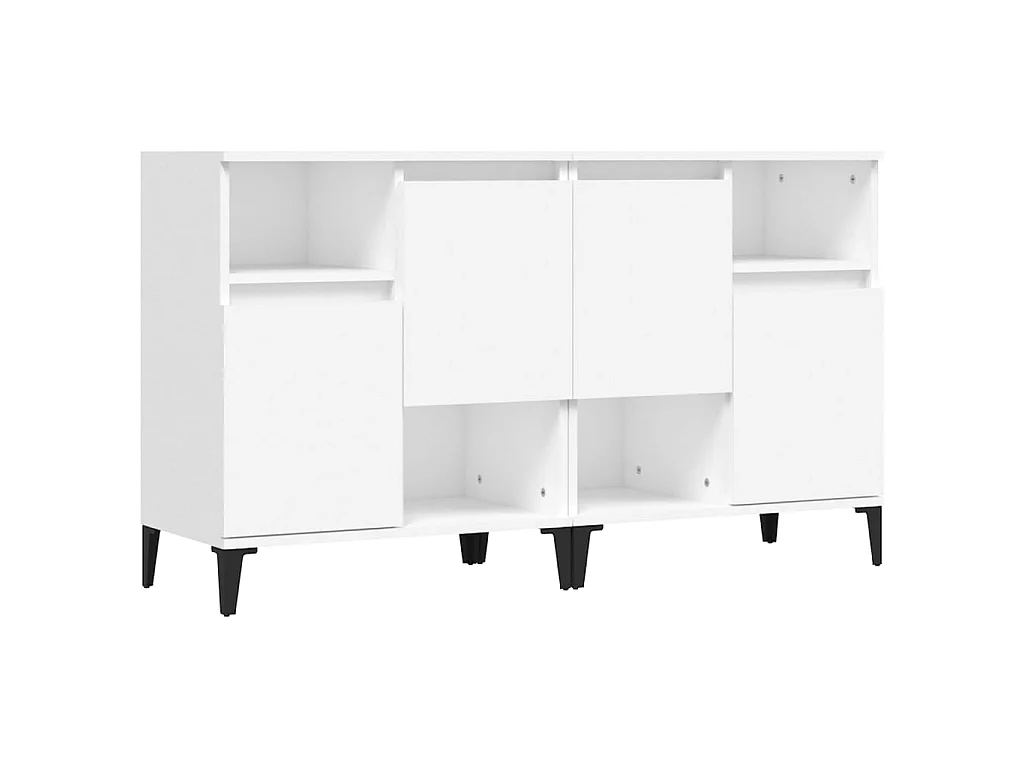 Buffets 2 pcs blanc 60x35x70 cm bois d'ingénierie EGER22419