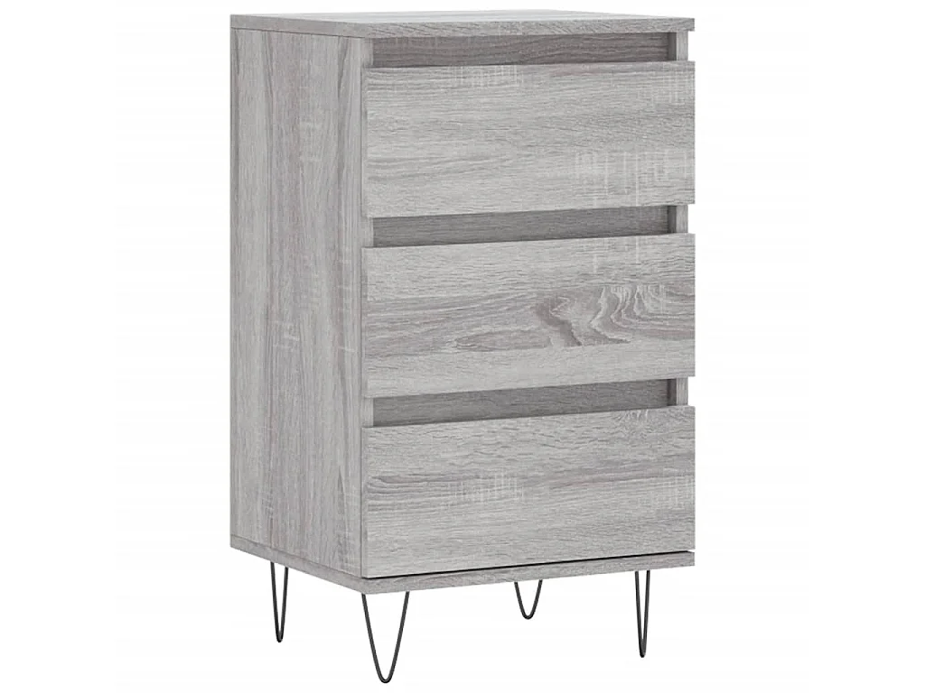 Dressoir 40x35x70 cm bewerkt hout grijs sonoma NL397928