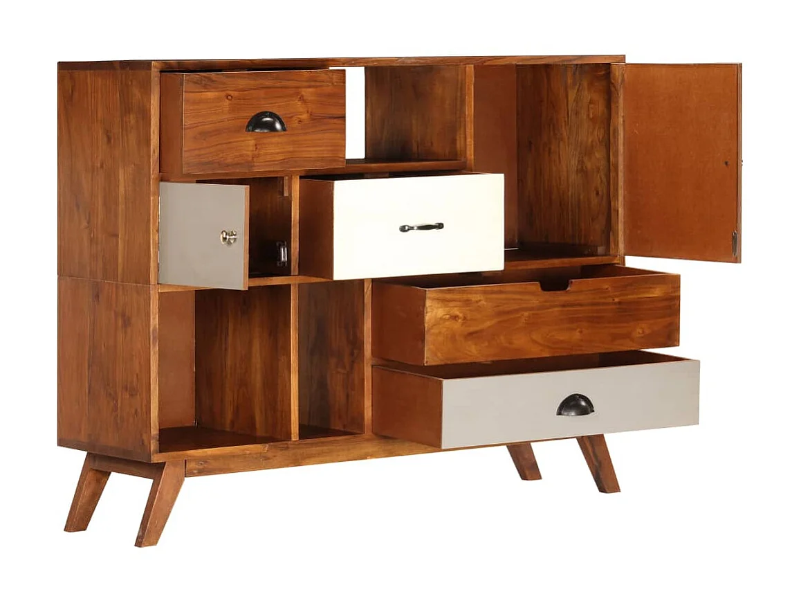 Buffet 115x35x86 cm Bois solide d'acacia EGER82078