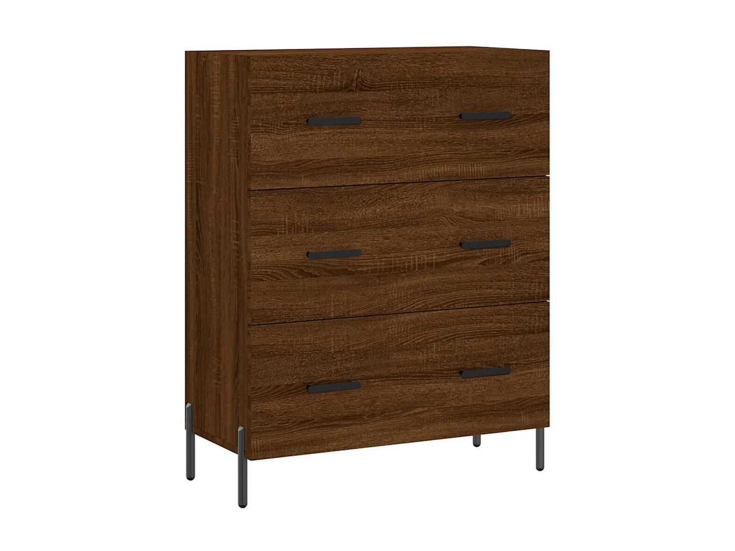 Buffet chêne marron 69,5x34x90 cm bois d'ingénierie QWE21438