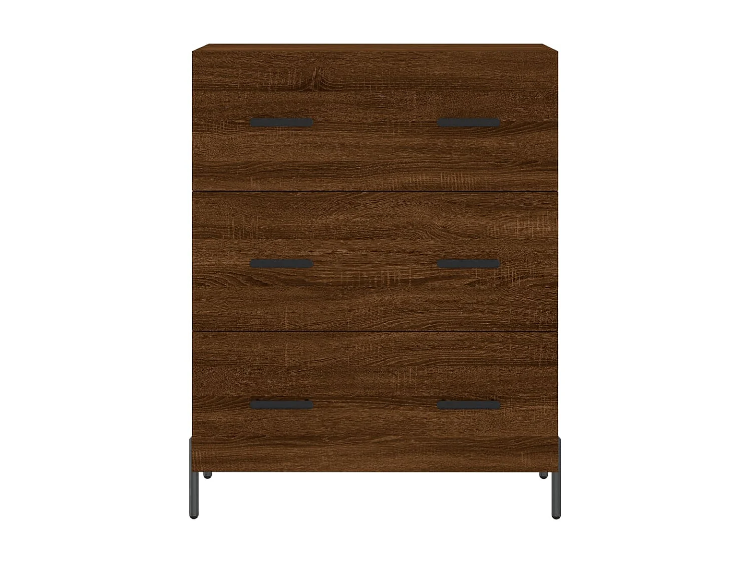 Buffet chêne marron 69,5x34x90 cm bois d'ingénierie QWE21438