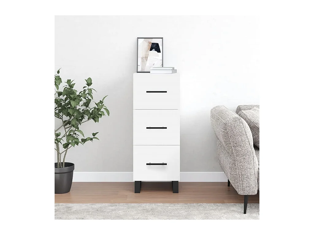 Buffet blanc 34,5x34x90 cm bois d'ingénierie QWE71462