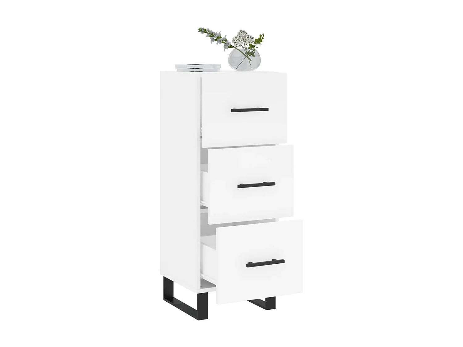 Buffet blanc 34,5x34x90 cm bois d'ingénierie QWE71462