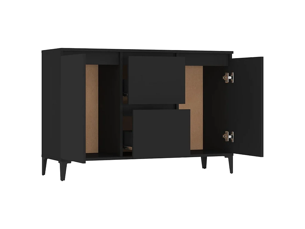 Buffet Noir 104x35x70 cm Aggloméré EGER20905