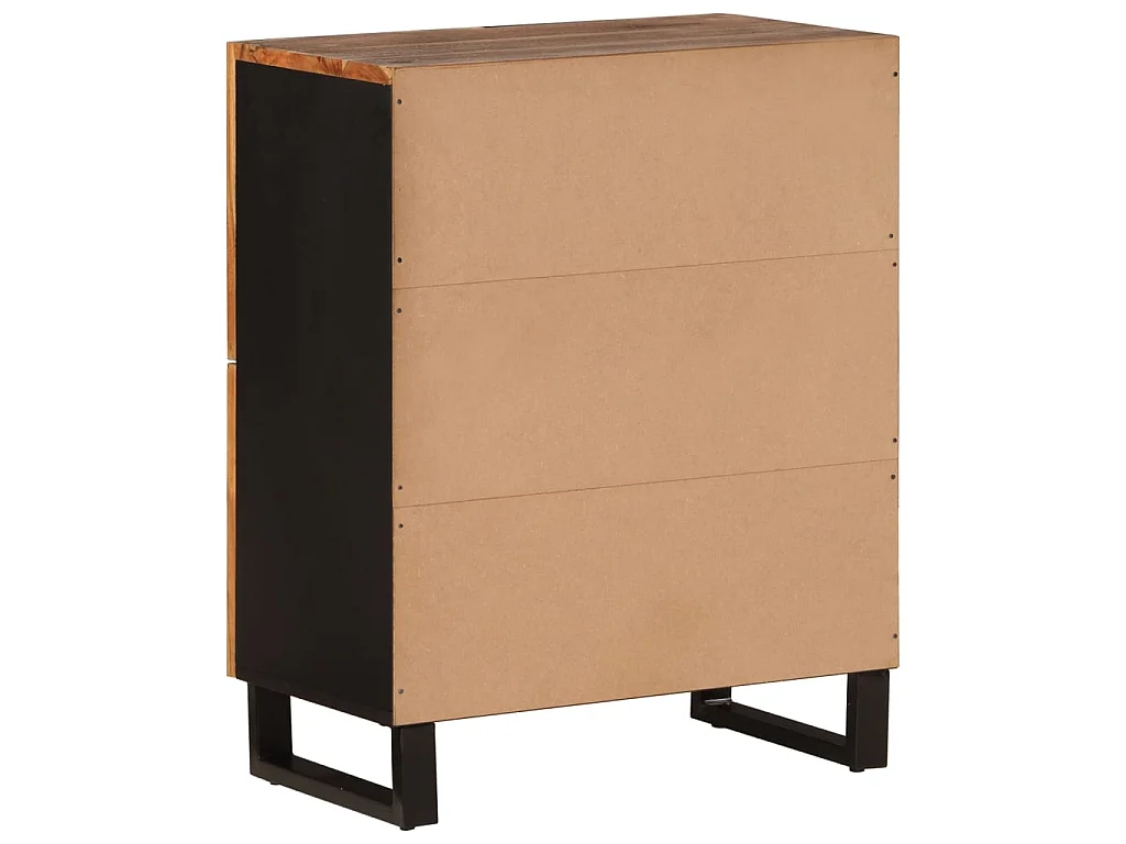 Buffet avec 4 portes 60x33x75 cm bois massif d'acacia EGER84776