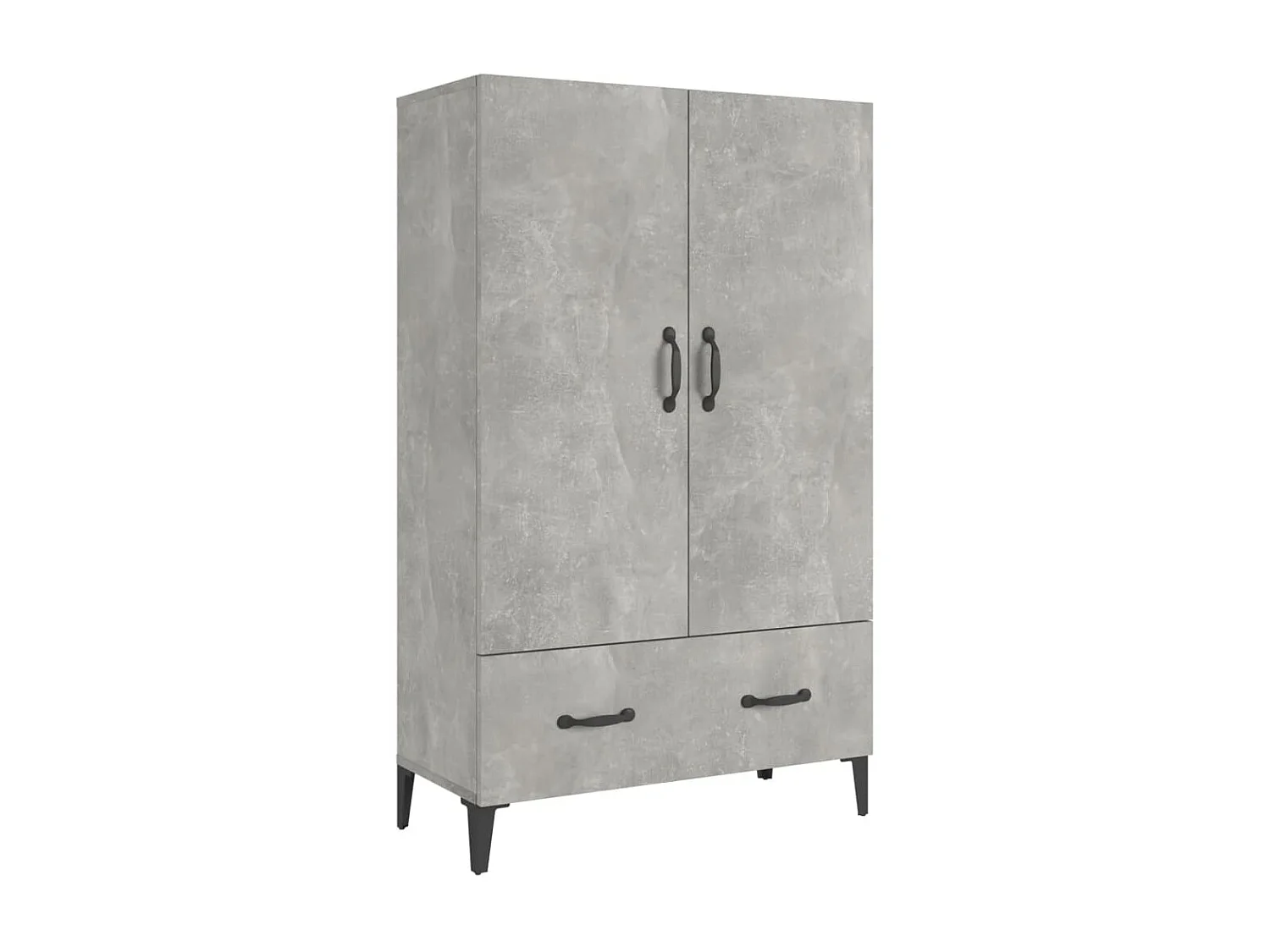 Buffet haut Gris béton 70x31x115 cm Bois d'ingénierie EGER50023