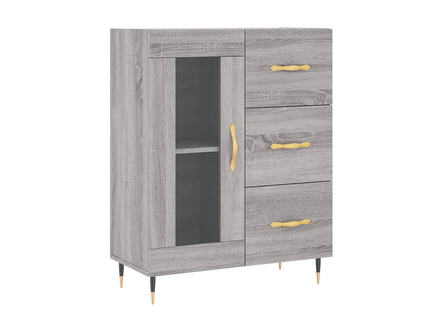 Buffet sonoma gris 69,5x34x90 cm bois d'ingénierie QWE43811