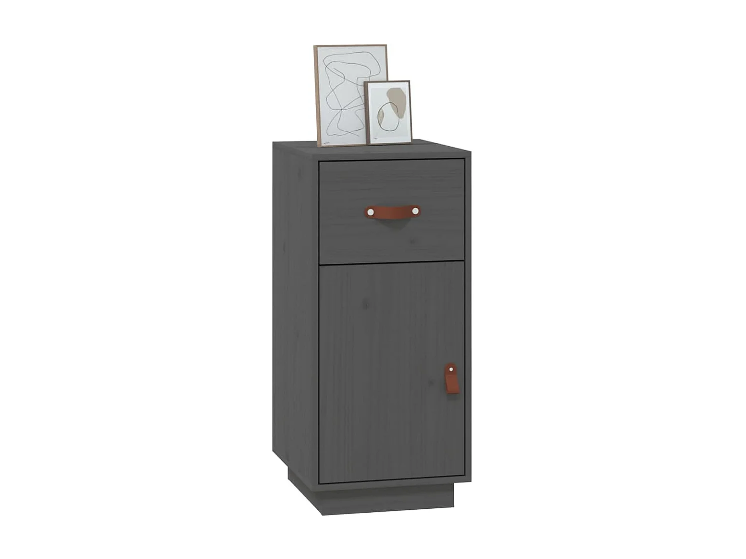 Dressoir 34x40x75 cm massief grenenhout grijs NL605488