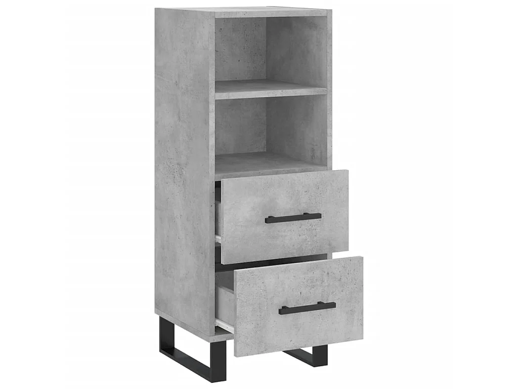 Dressoir 34,5x34x90 cm bewerkt hout betongrijs NL548939