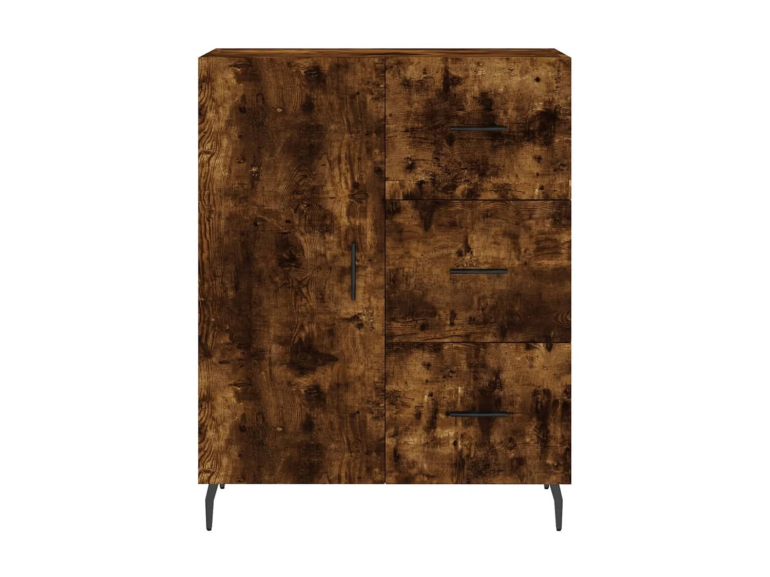 Dressoir 69,5x34x90 cm bewerkt hout gerookt eikenkleurig NL34742