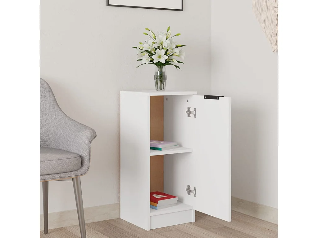 Dressoir 30x30x70 cm bewerkt hout wit NL987481