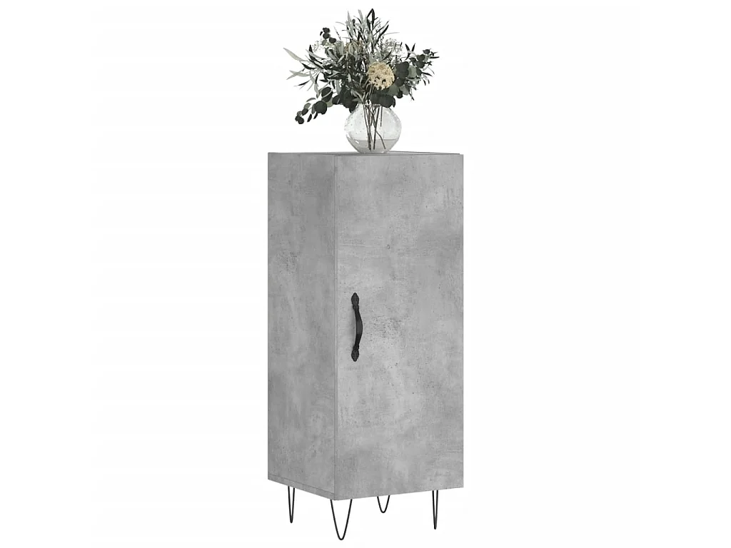 Buffet Gris béton 34,5x34x90 cm Bois d'ingénierie QWE99188
