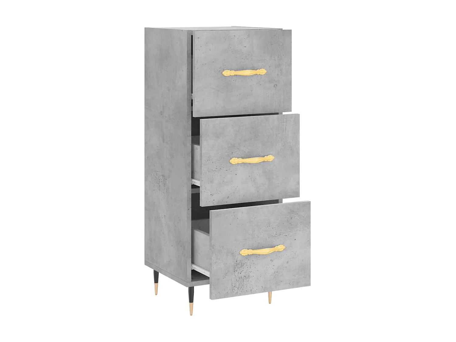 Buffet Gris béton 34,5x34x90 cm Bois d'ingénierie QWE92150