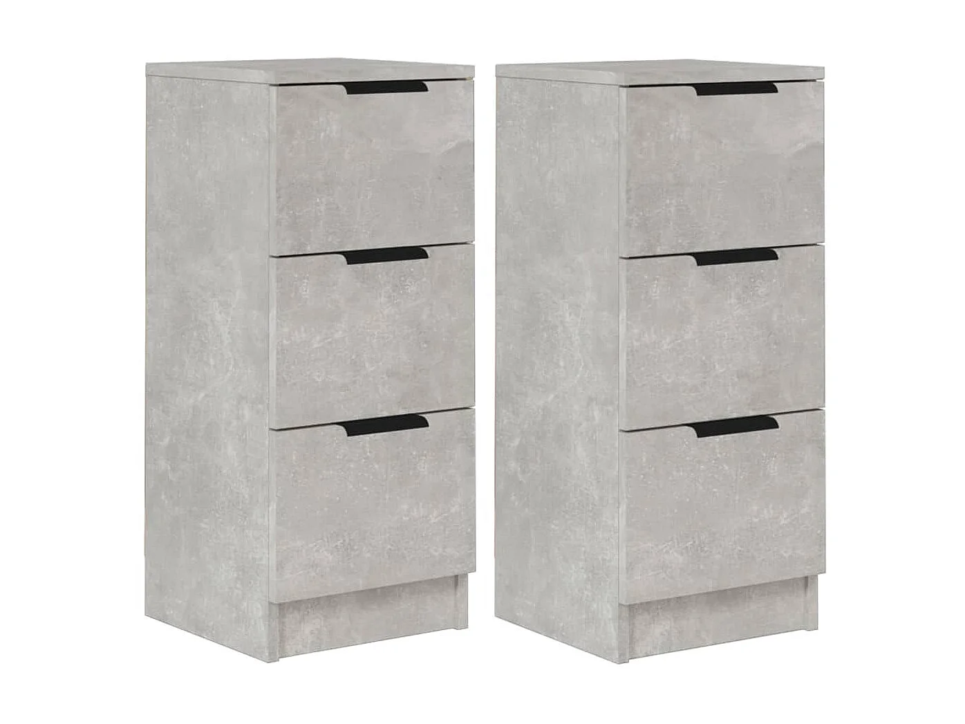 Buffets 2 pcs Gris béton 30x30x70 cm Bois d'ingénierie EGER31405