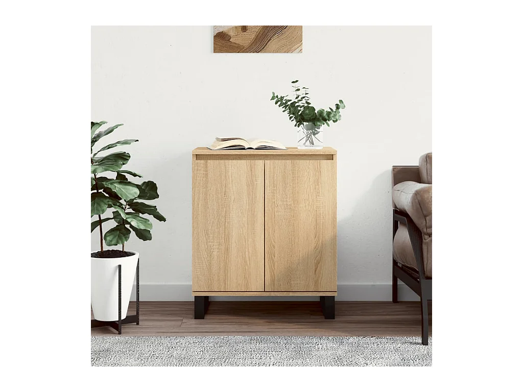 Buffet Chêne sonoma 60x35x70 cm Bois d'ingénierie QWE27677