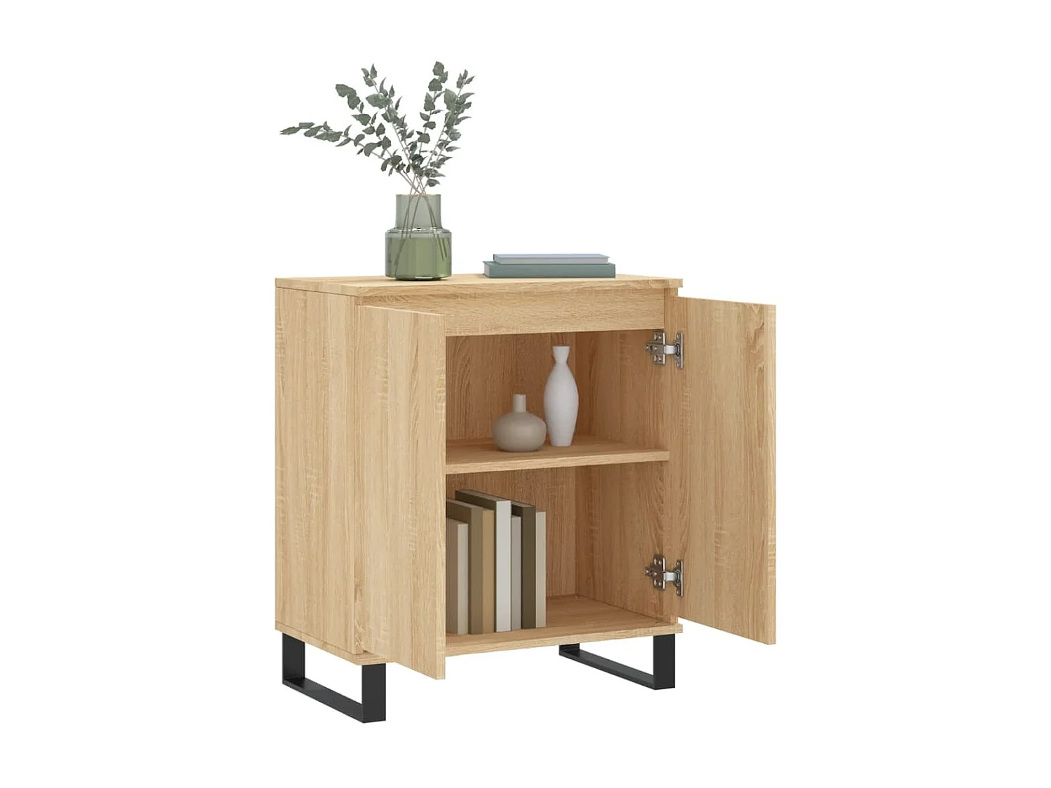 Dressoir 60x35x70 cm bewerkt hout sonoma eikenkleurig NL90552