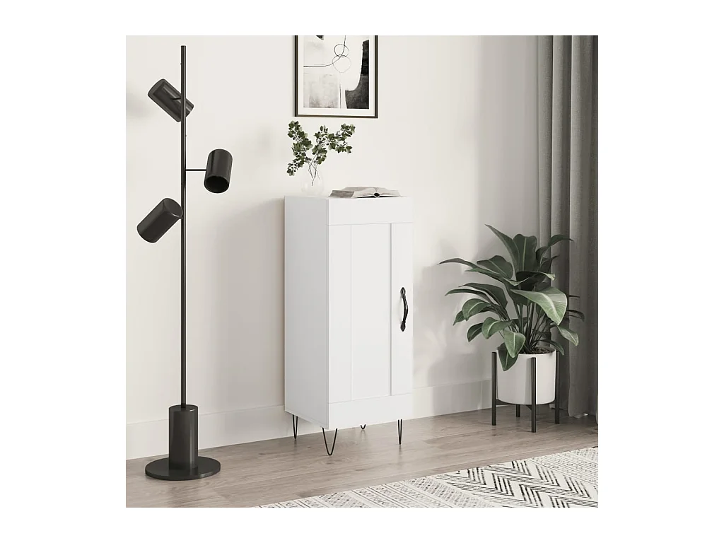 Buffet blanc 34,5x34x90 cm bois d'ingénierie QWE84417