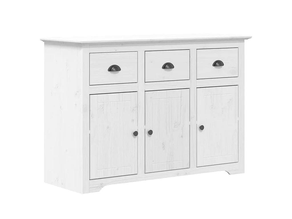 Buffet BODO blanc 115x43x79,5 cm bois massif de pin QWE67257