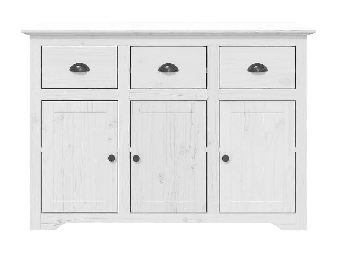 Buffet BODO blanc 115x43x79,5 cm bois massif de pin QWE67257