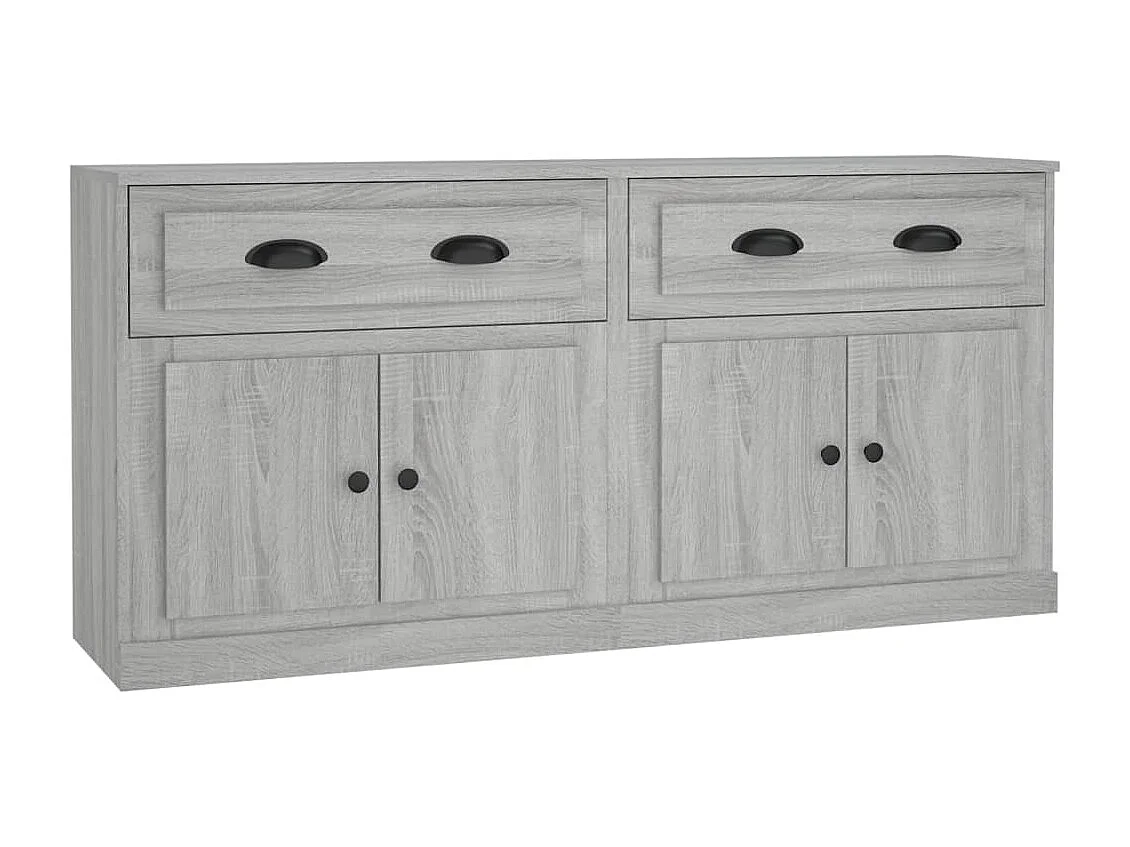 Buffets 2 pcs sonoma gris bois d'ingénierie EGER30628