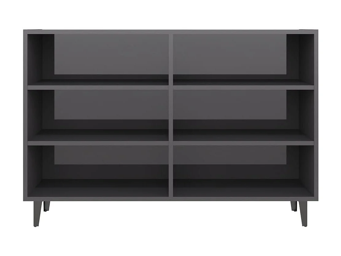 Aparador 103,5x35x70 cm derivados de madeira cinzento brilhante PT466688