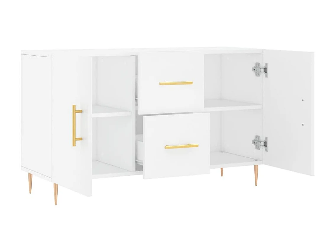 Buffet blanc 100x36x60 cm bois d'ingénierie QWE77211