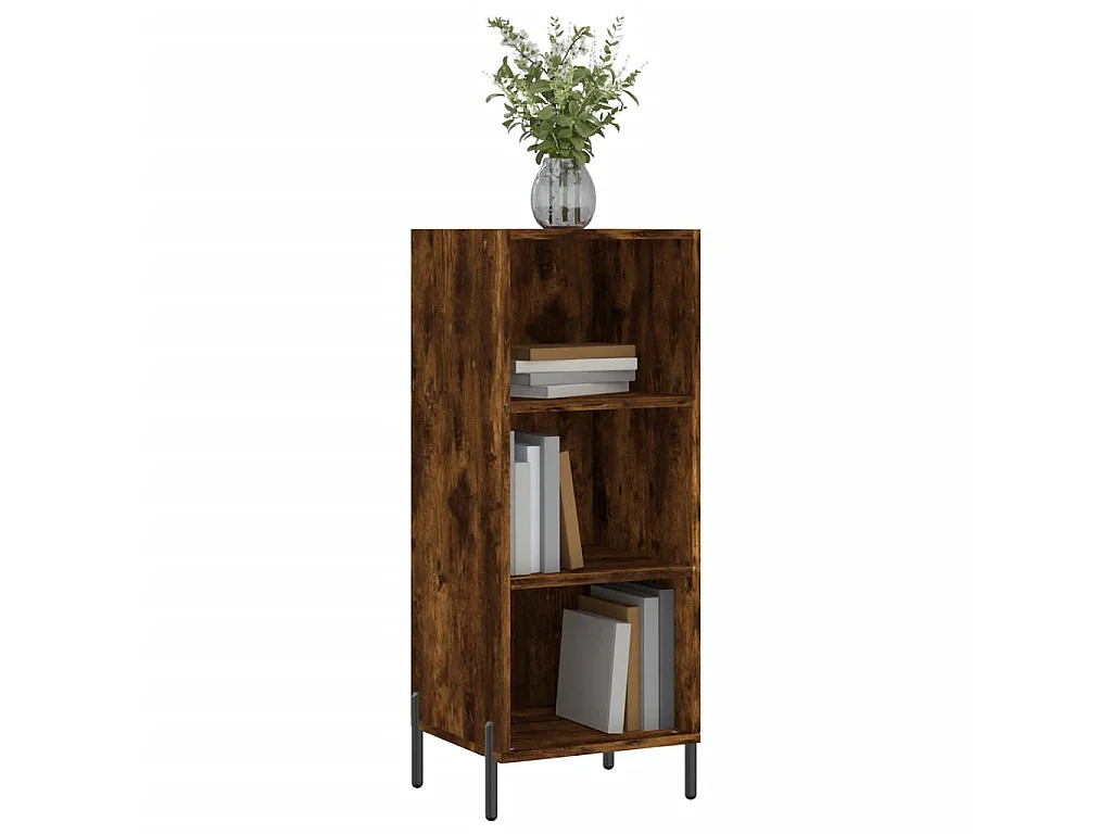 Buffet chêne fumé 34,5x32,5x90 cm bois d'ingénierie QWE57999