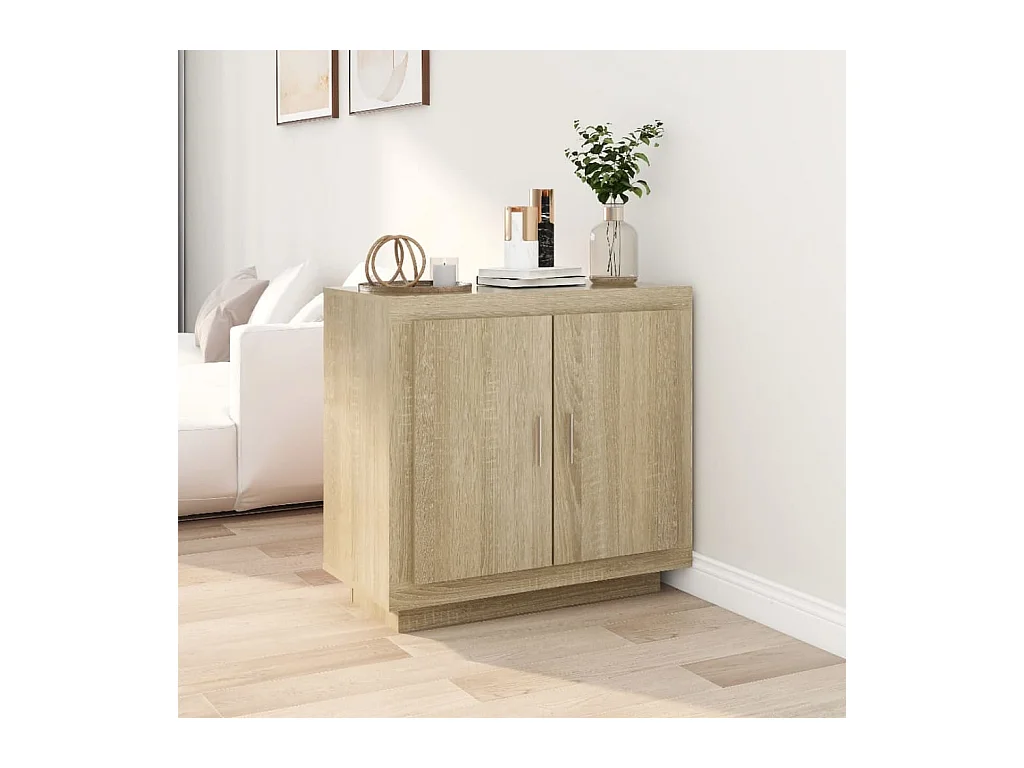 Buffet Chêne sonoma 80x40x75 cm Bois d'ingénierie EGER15131