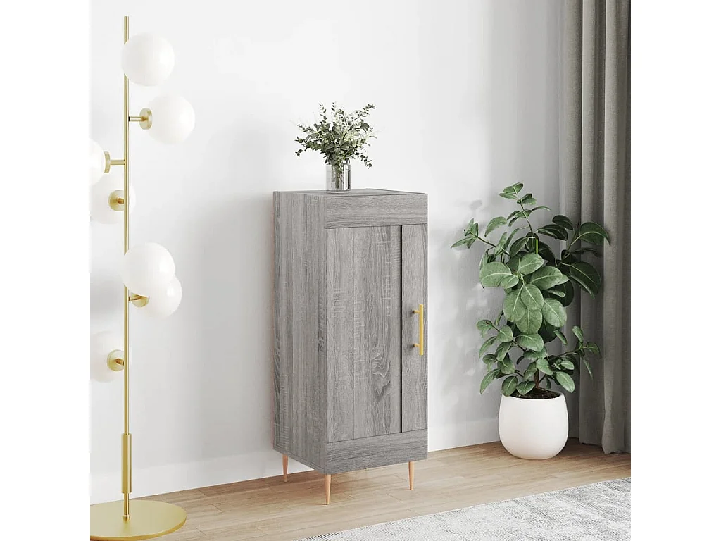 Dressoir 34,5x34x90 cm bewerkt hout grijs sonoma eikenkleurig NL658030