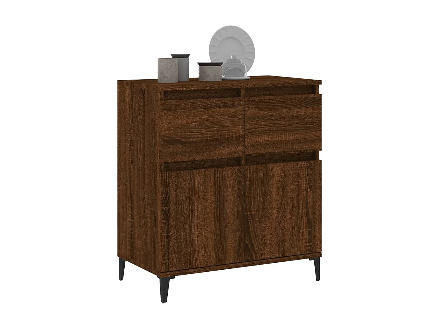 Buffet Chêne marron 60x35x70 cm Bois d'ingénierie EGER43743