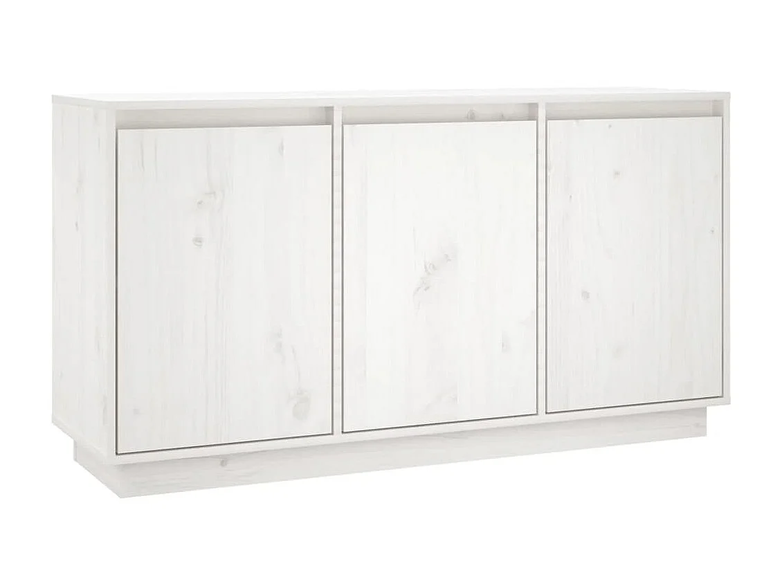 Buffet Blanc 111x34x60 cm Bois massif de pin QWE29871