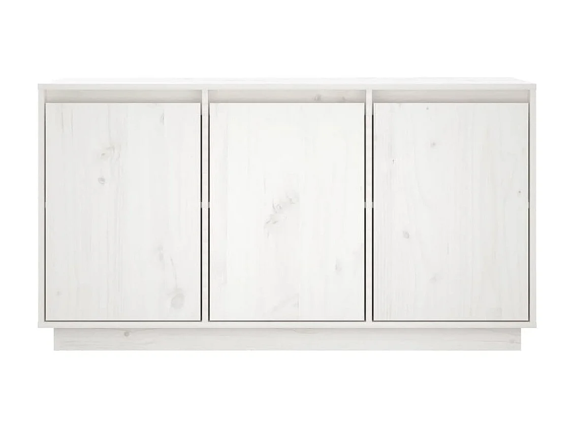 Buffet Blanc 111x34x60 cm Bois massif de pin QWE29871