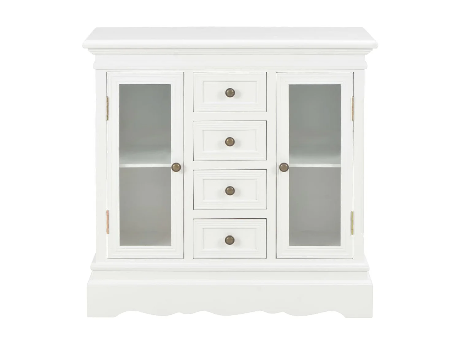 Buffet blanc 70x28x70 cm bois de pin massif EGER26862